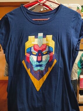 Lvlup Voltron Lion Graphic Tee - Navy with Multicolor Print